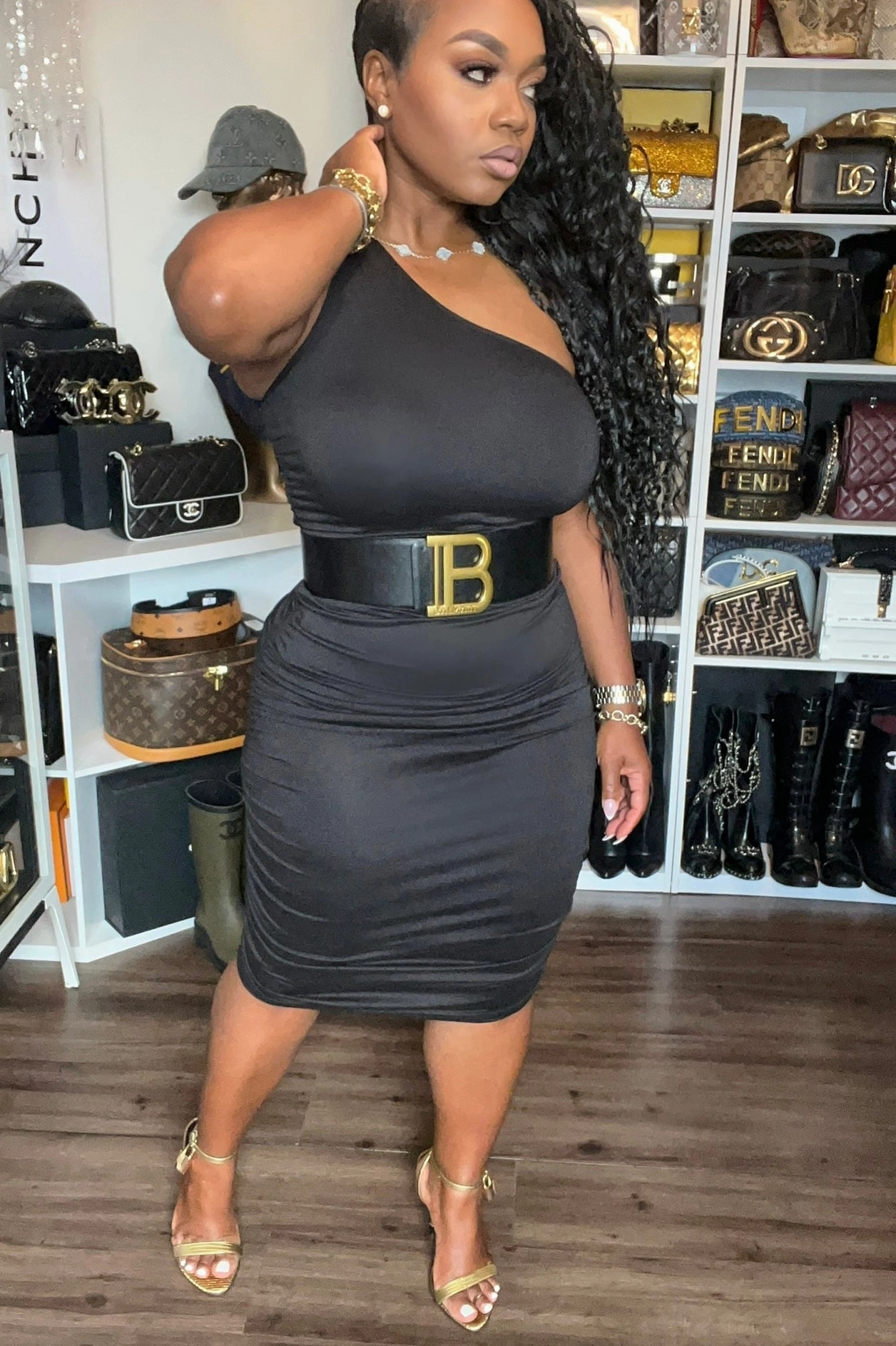 Comfort Mode Smart Fit Wear Carla Ruched And Ready One Shoulder Bodycon Dress