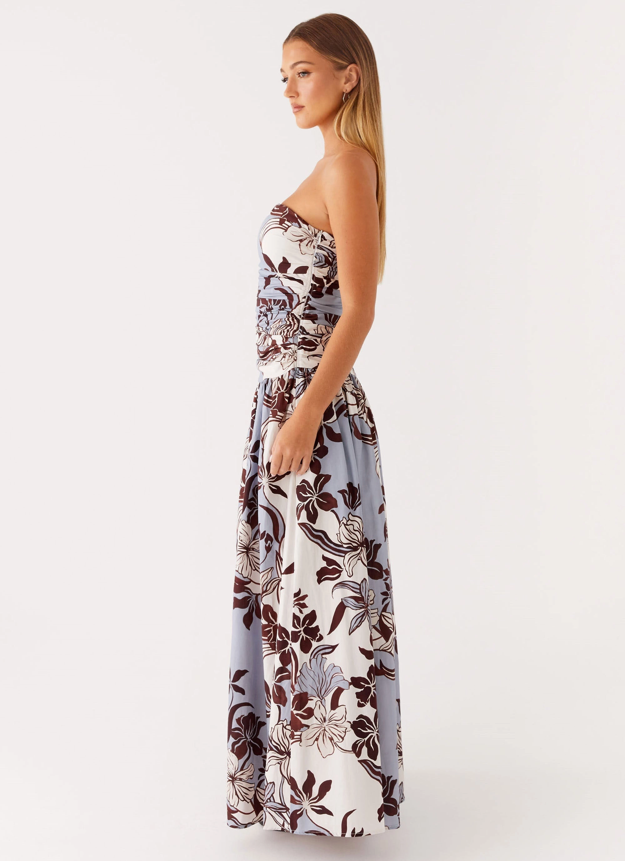 Carmel Maxi Dress - Bluewood Blossom Date Ready Body Safe