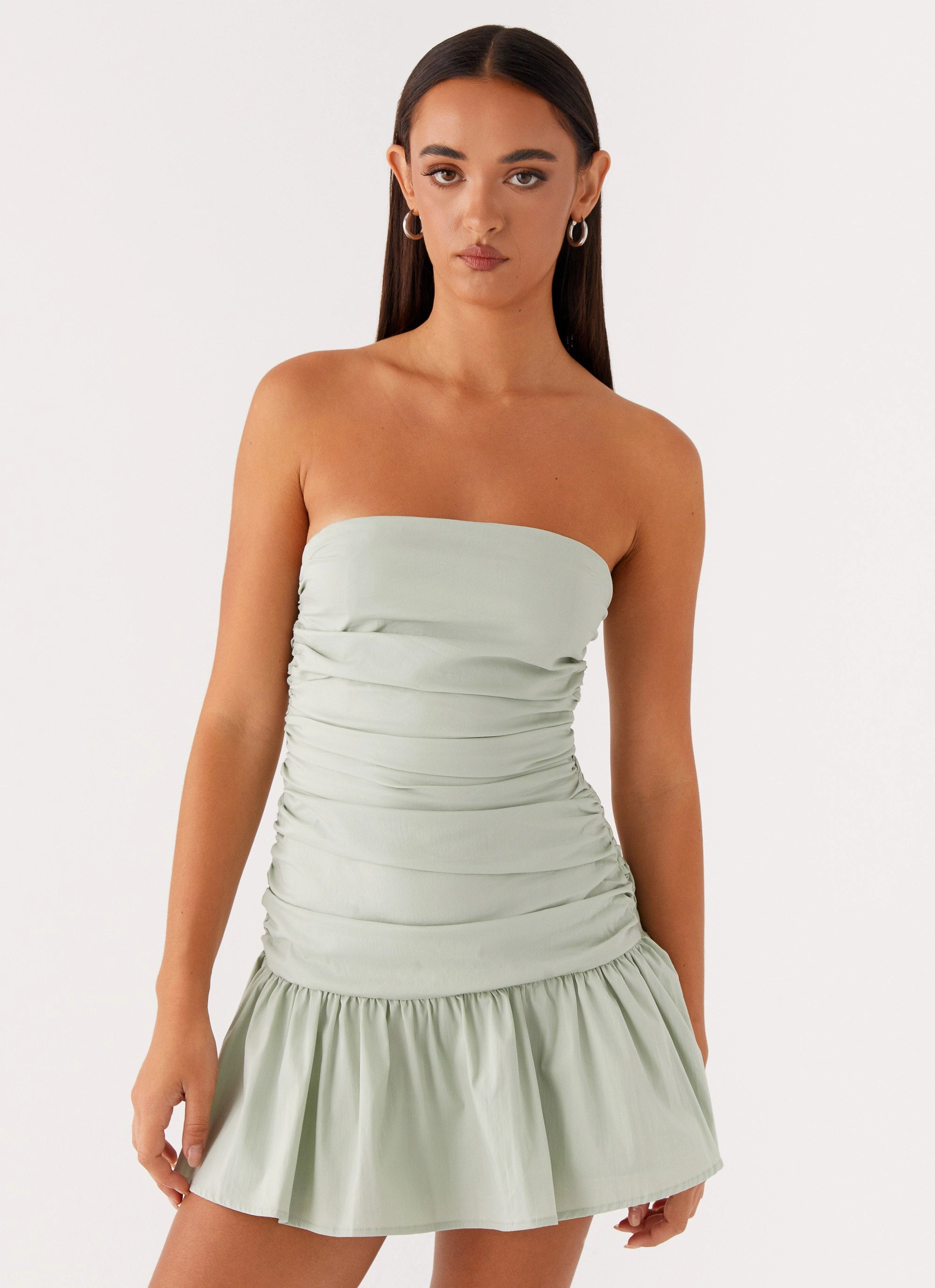Carmel Mini Dress - Sage Chill Base
