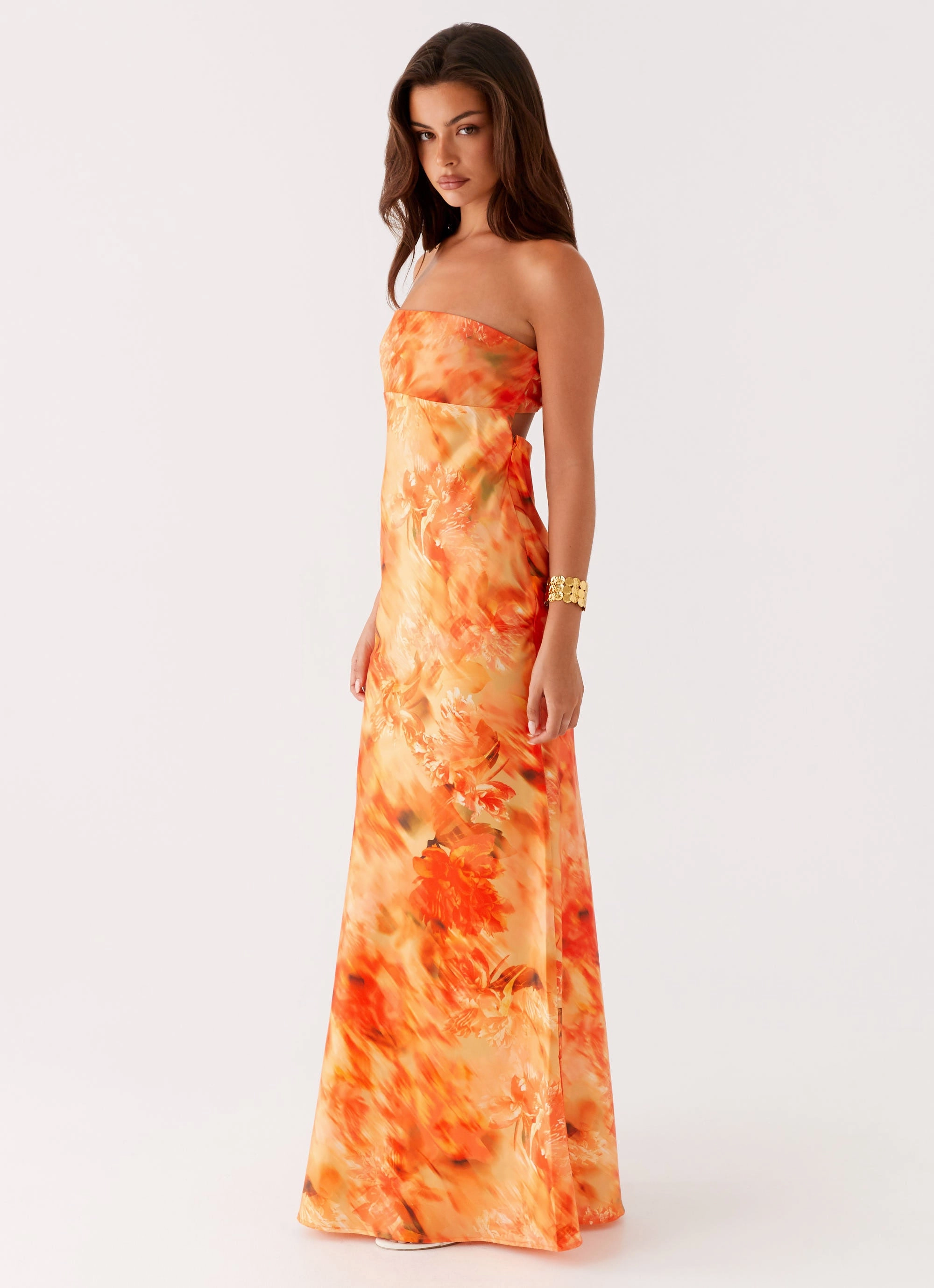 Sophisticated Touch Carmen Maxi Dress - Sunset Floral