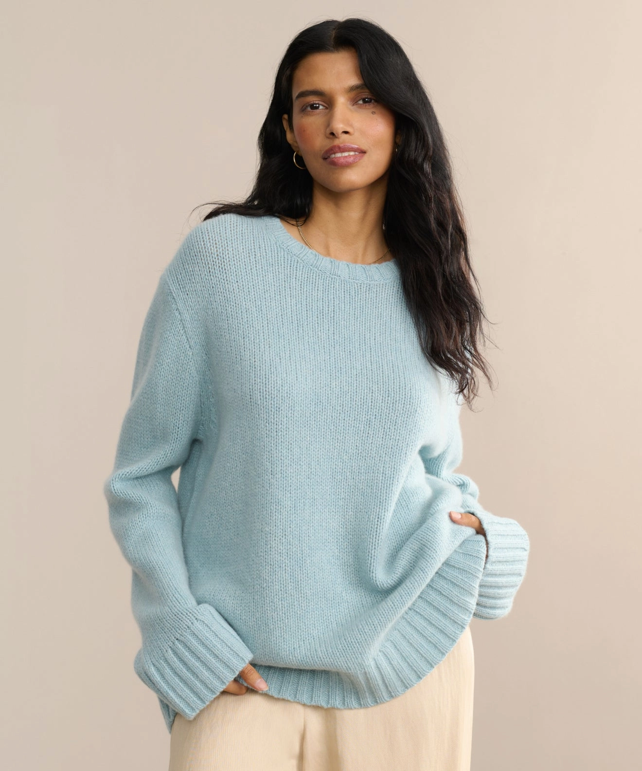 Temperature control Simple Classic Cashmere Amelia Crewneck