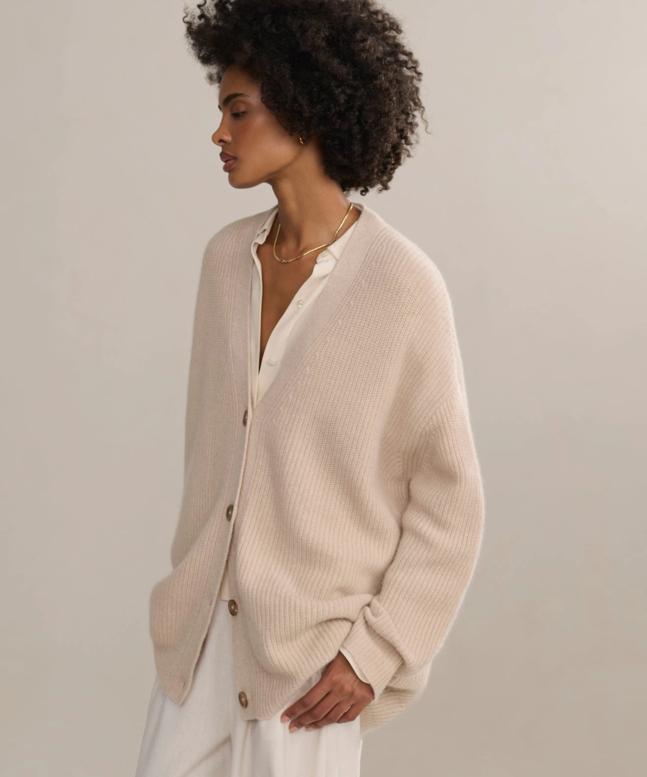 Cashmere Cocoon Cardigan Airflow Channel Weave