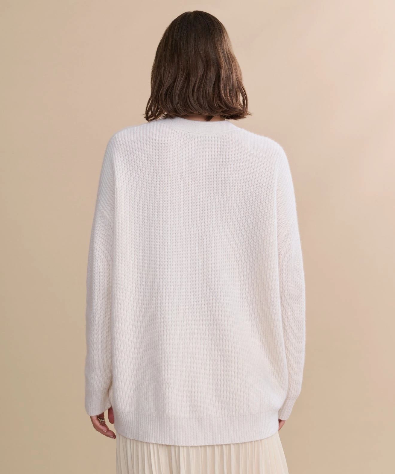 Cashmere Cocoon Cardigan Classic Ready Circular Knit Technique