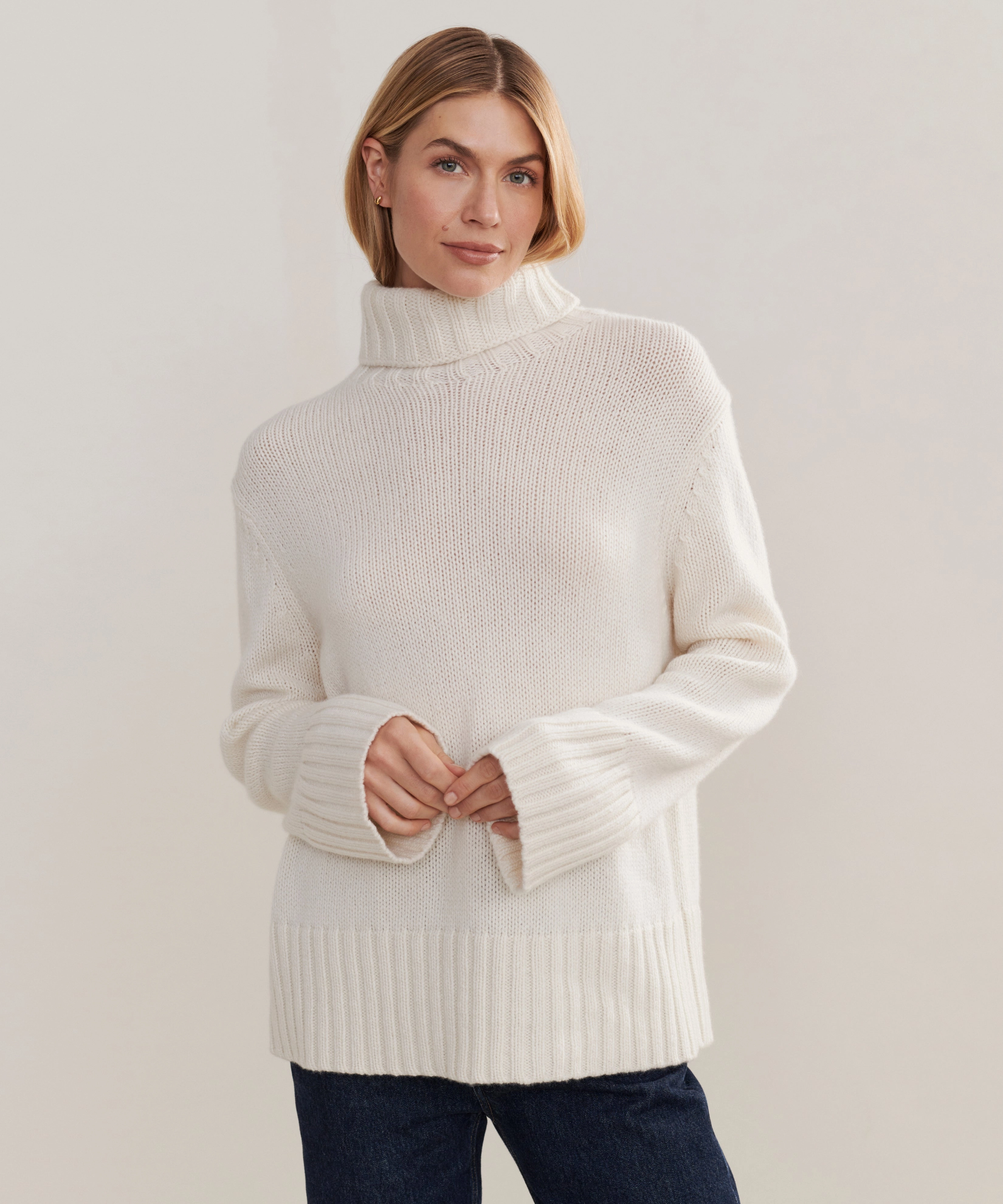 MoistureWicking Cashmere Jet Turtleneck