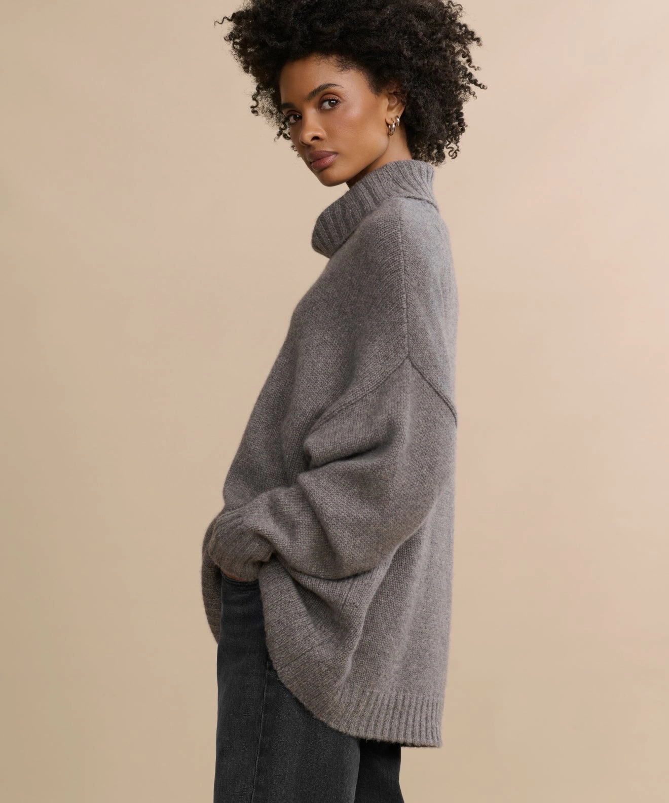 Unstructured Fit Cashmere Porter Turtleneck