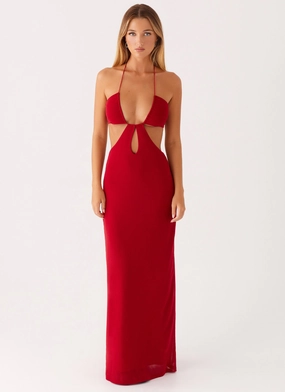 Hallie Maxi Dress - Red Daily Confidence Soft Appearance
