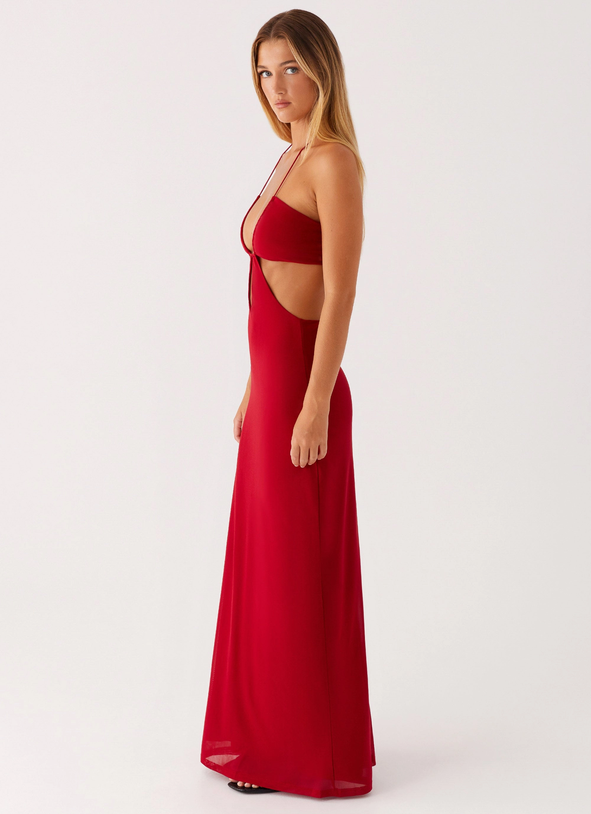 Movement Feel Flower Grace Hallie Maxi Dress - Red