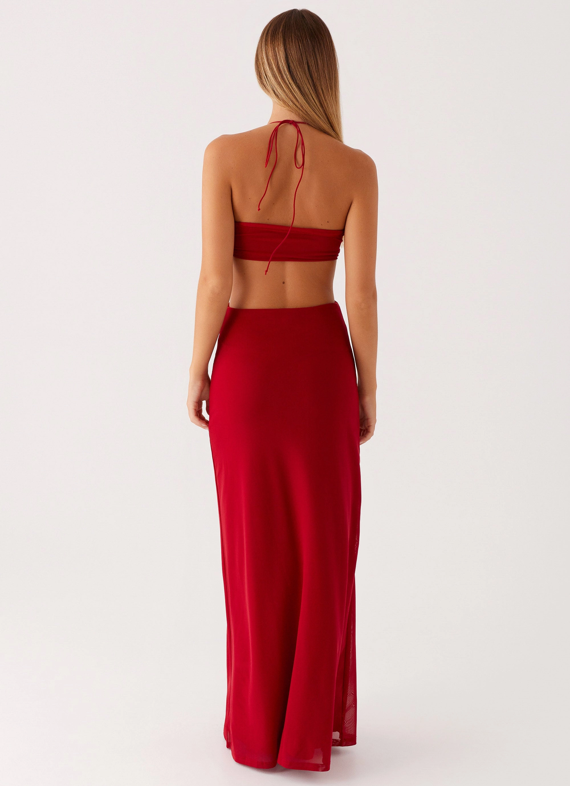 effortless grace Soft Contour Hallie Maxi Dress - Red