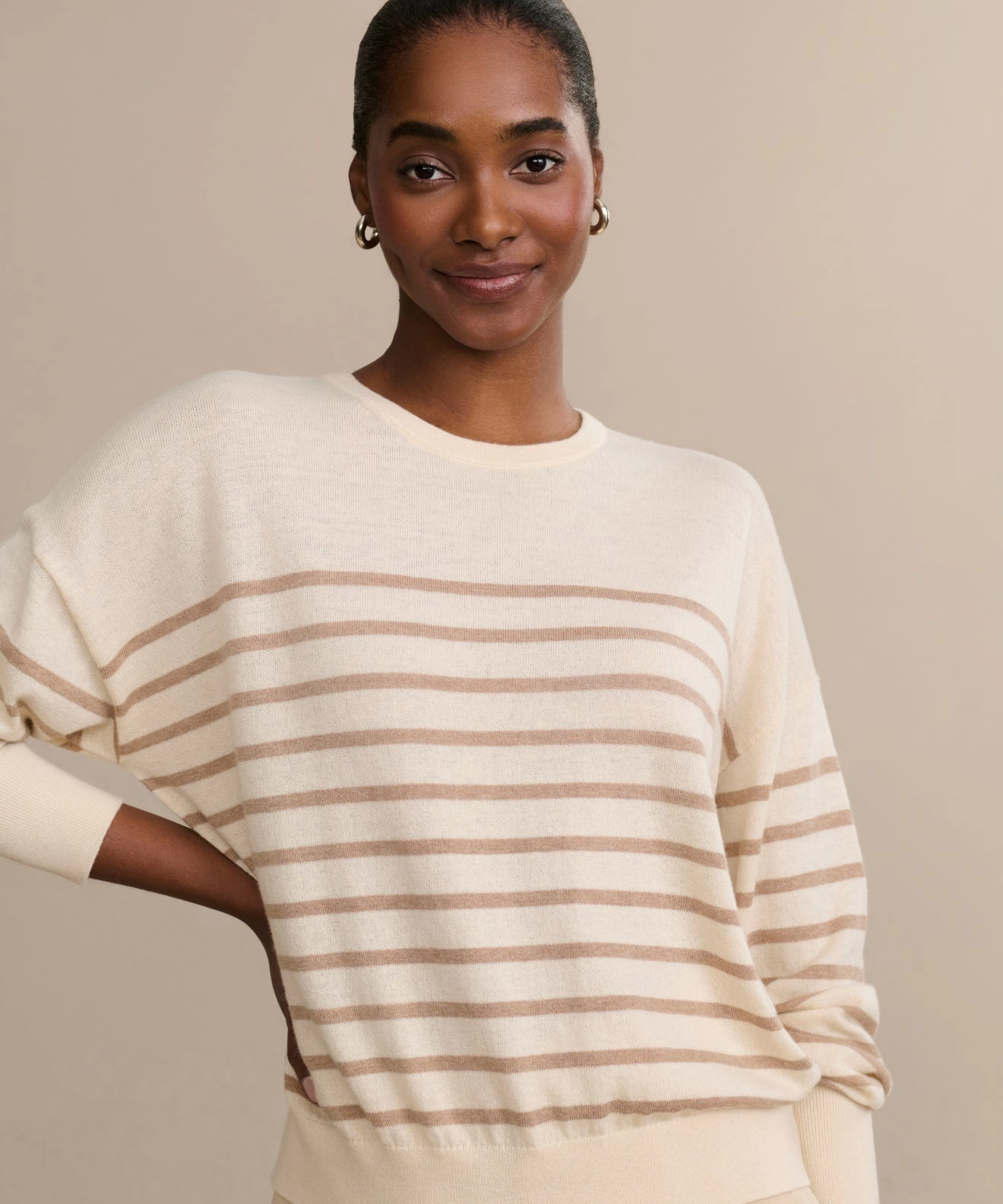 Avery Crewneck StretchWeave Fabric Versatile Layer