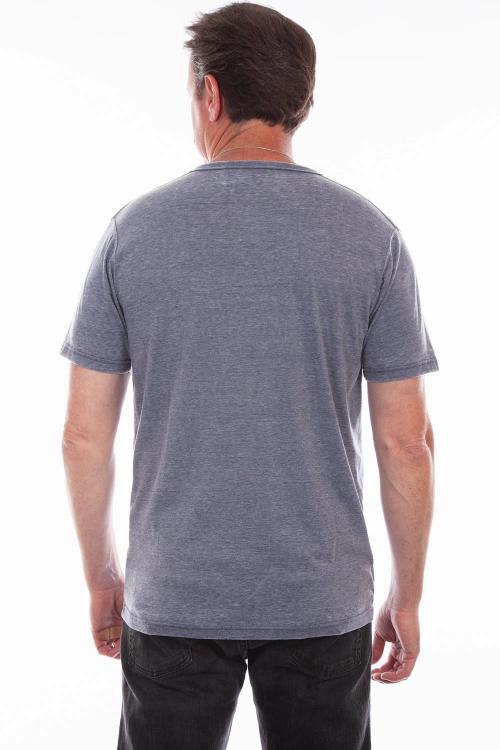 Timeless elegance Non Iron Material Scully Mens Denim 100% Cotton Henley S/S T-Shirt