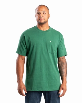 Berne Mens Highland Heavyweight Pocket Pine 100% Cotton S/S T-Shirt Premium Material Indoor Event