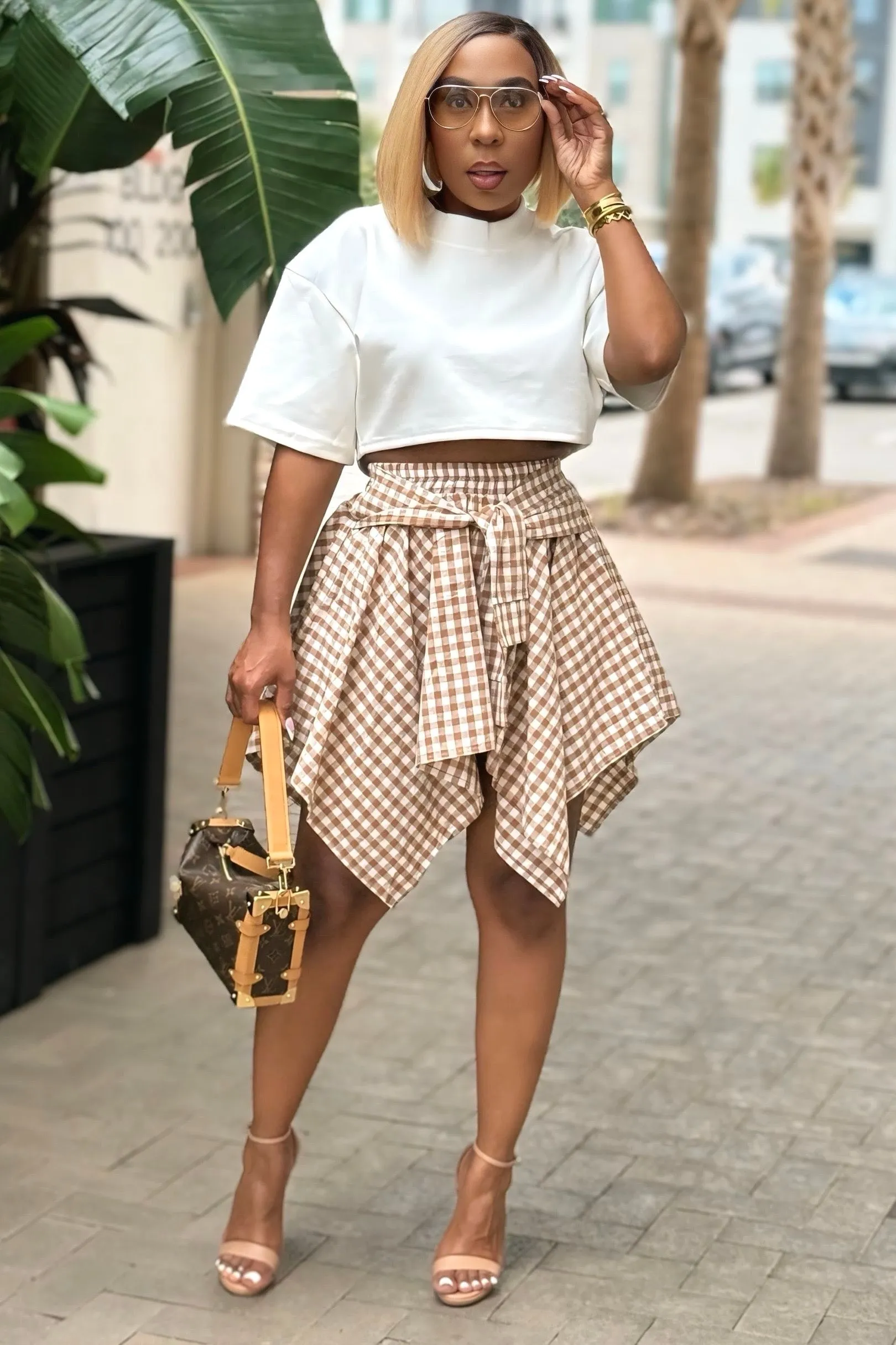 Chloe Luxury Heavy Knit Crop Top WrinkleFree Weave