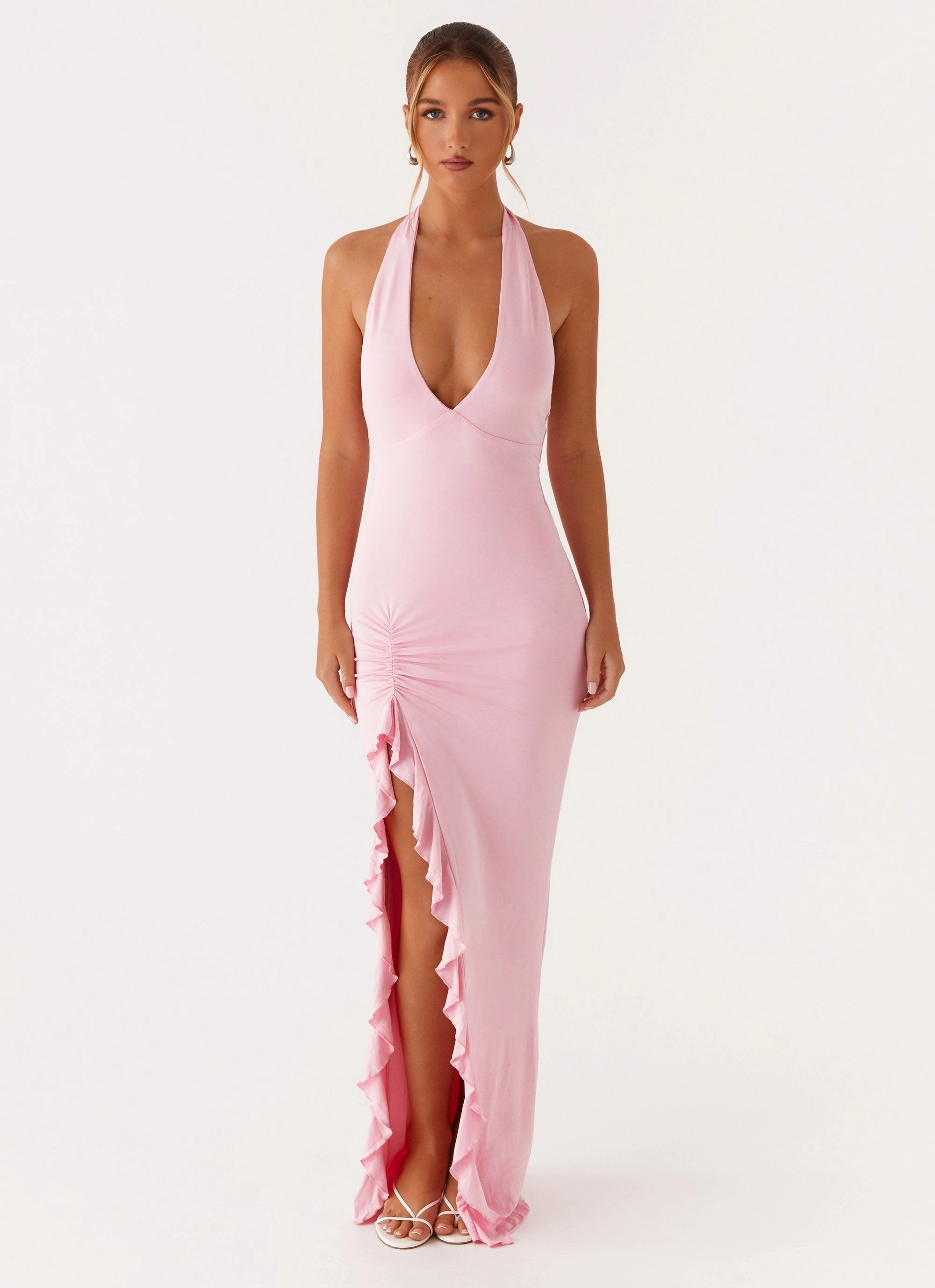 Charmed By You Maxi Dress - Pink Vibrant Tone Work or Play
