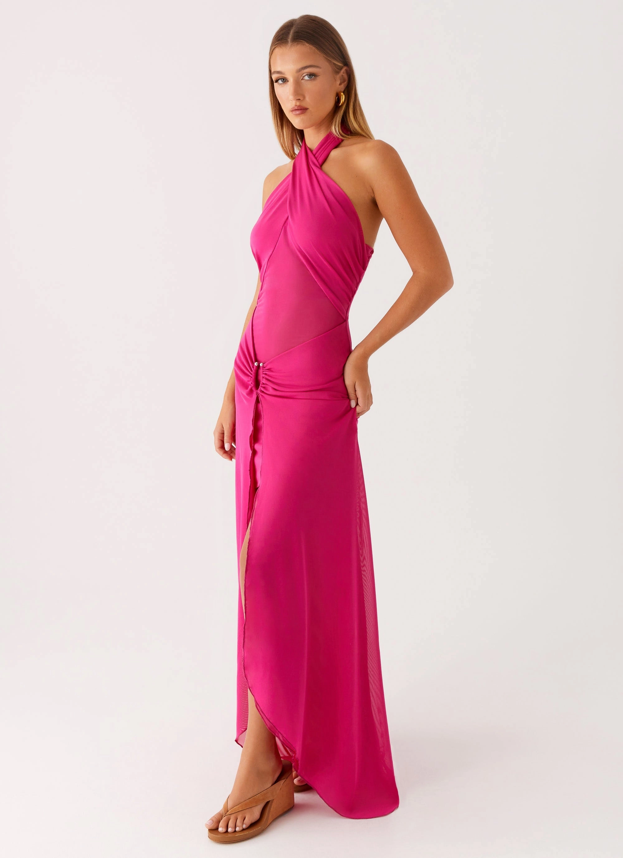 Casual Layers Ericka Maxi Dress - Hot Pink