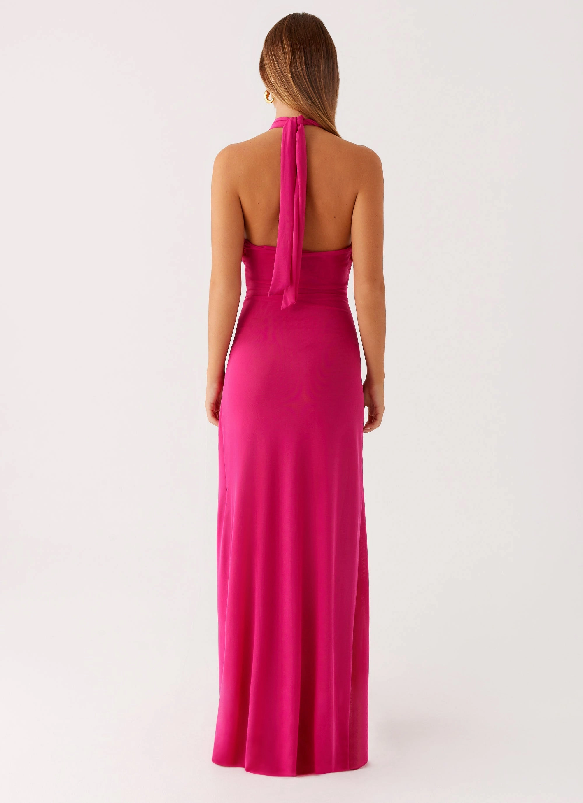 Matte-Lining Ericka Maxi Dress - Hot Pink