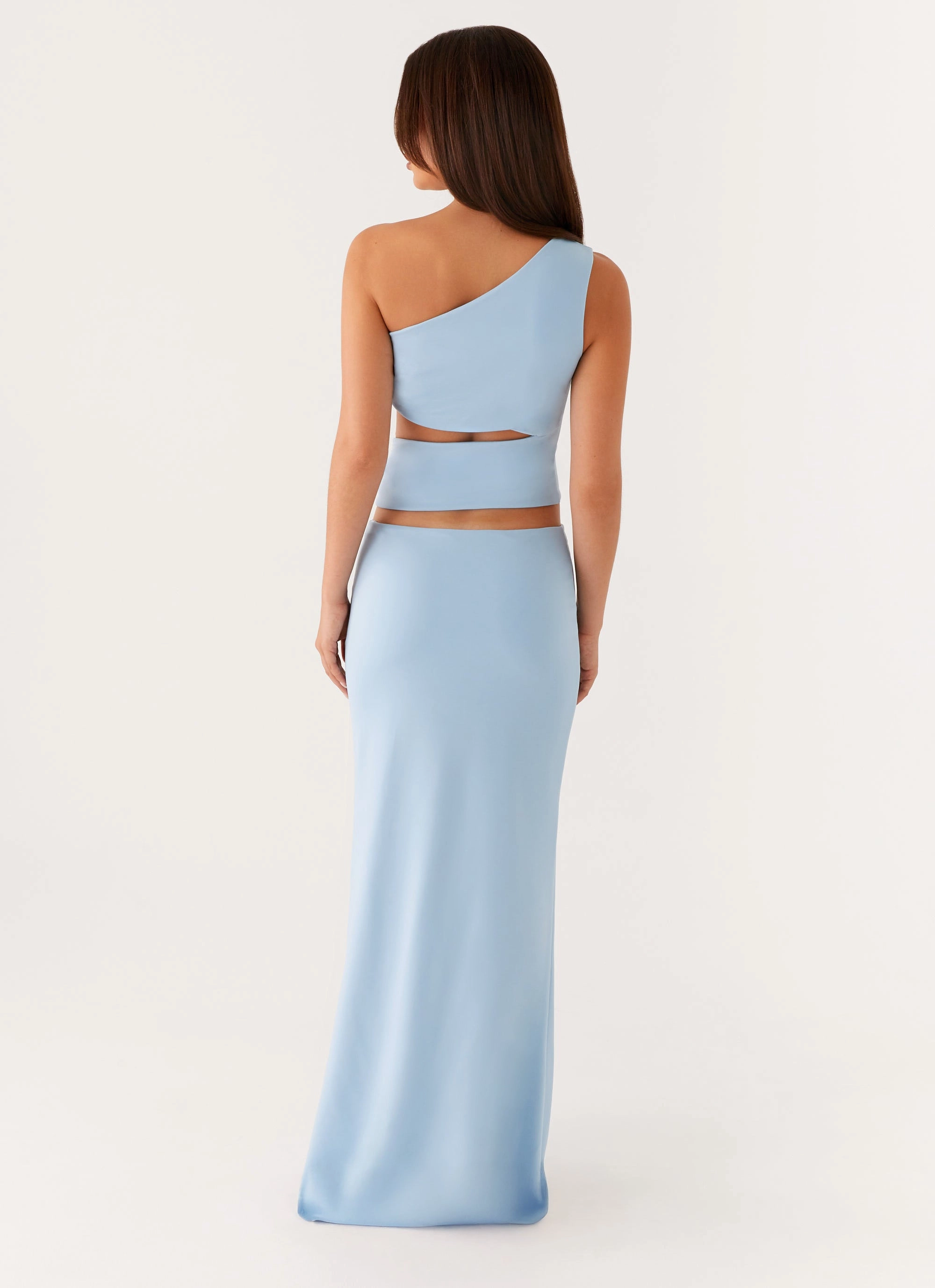 Laylani Cut Out Maxi Dress - Blue Modern and Feminine