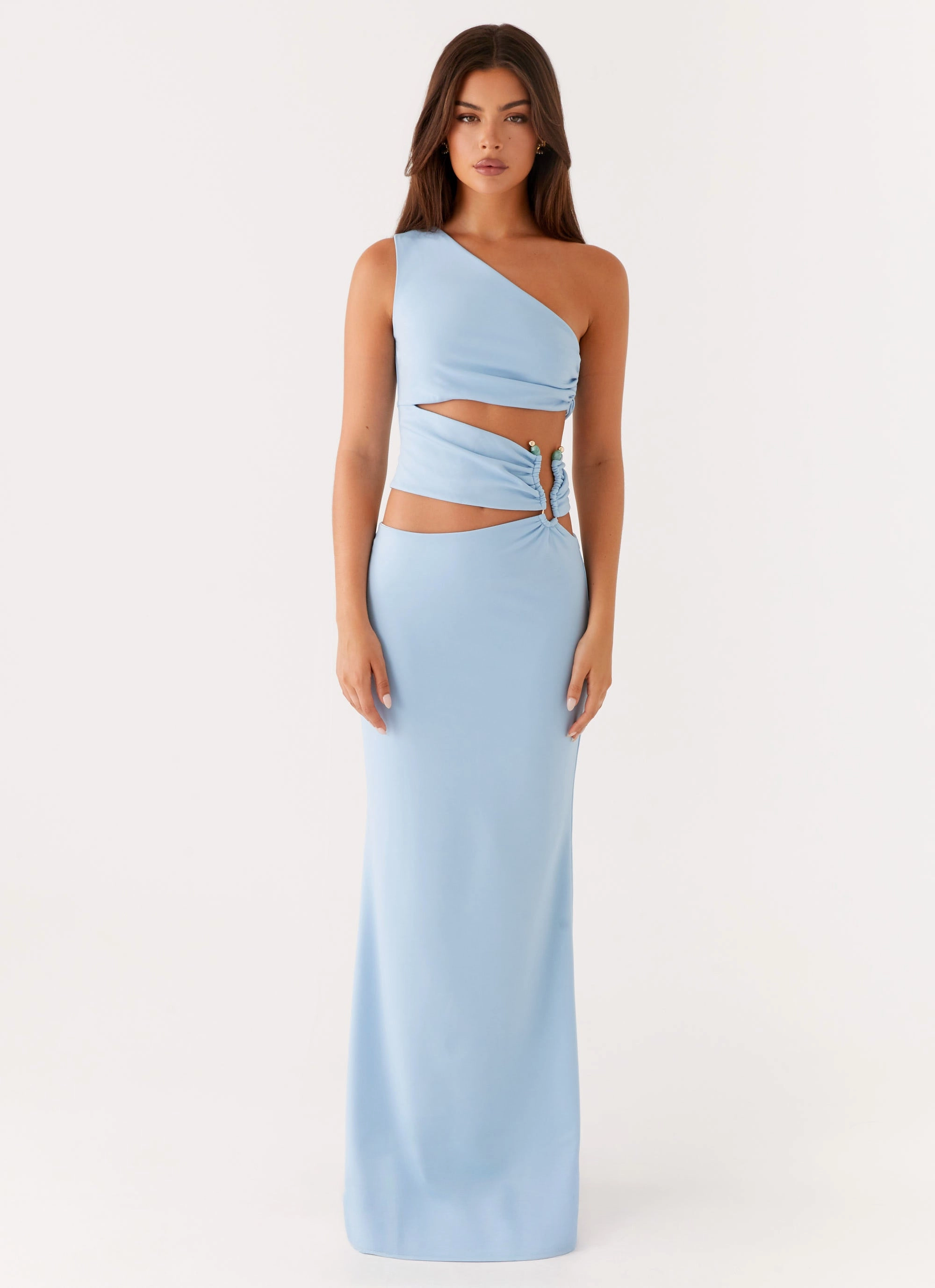 Bold Pattern Laylani Cut Out Maxi Dress - Blue