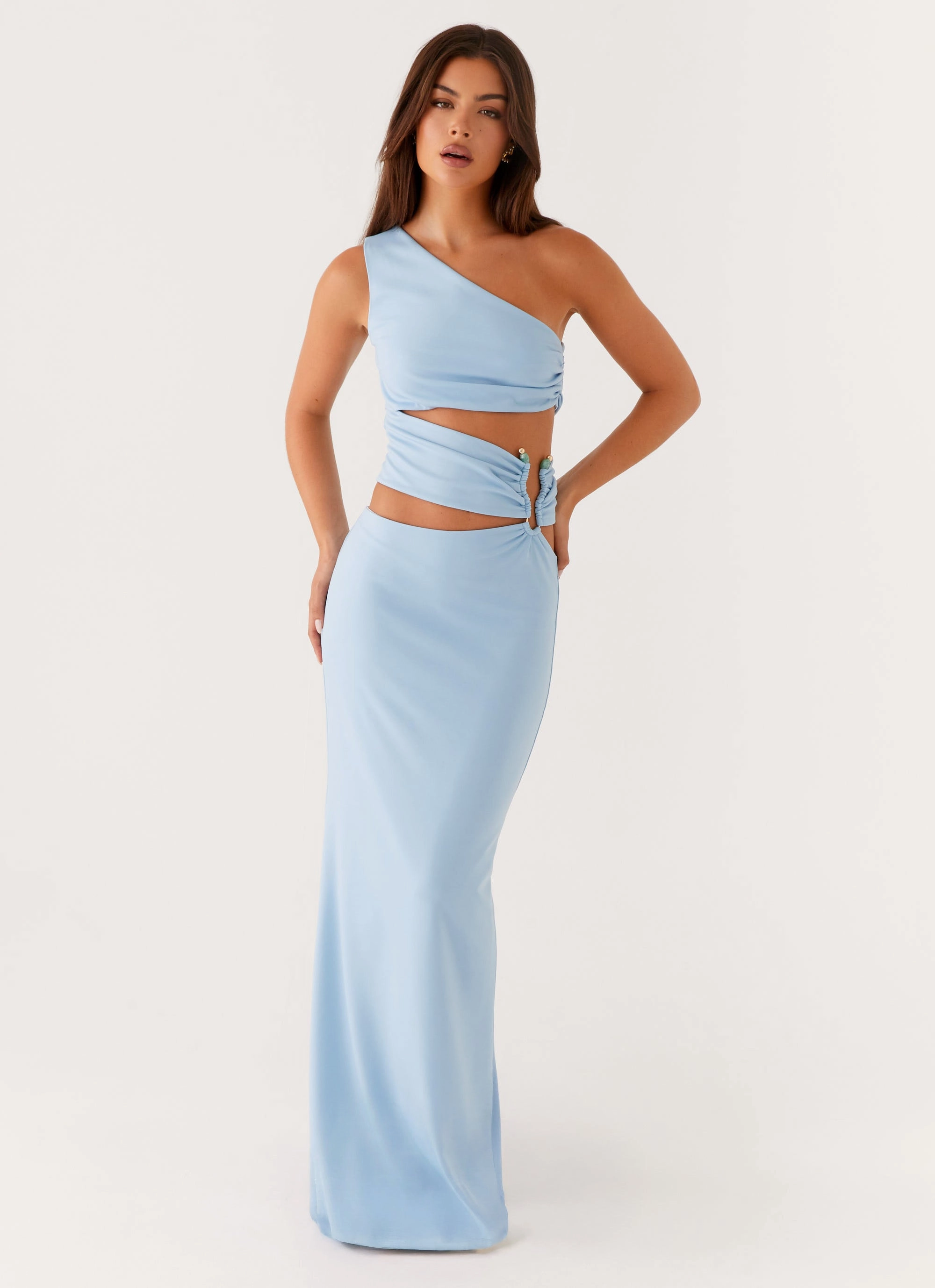 Laylani Cut Out Maxi Dress - Blue Bright-Hue