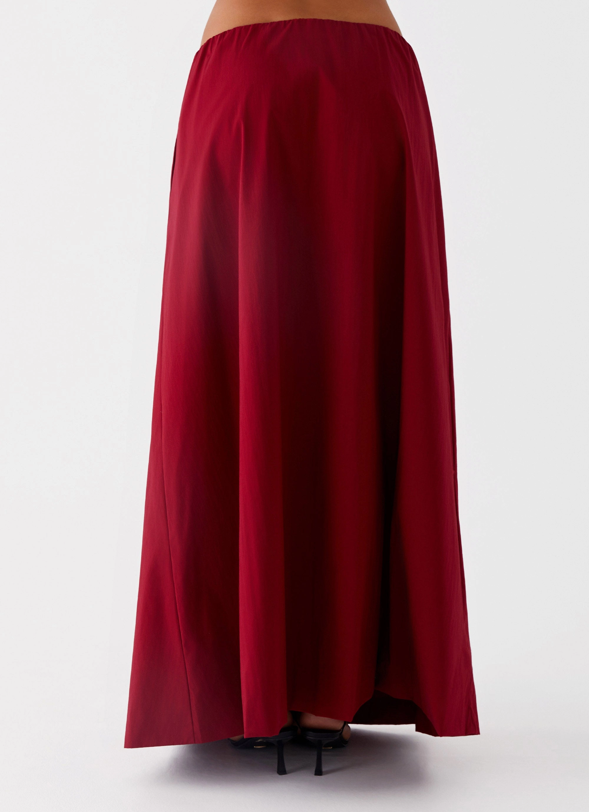 Cheryl Maxi Skirt - Cherry Red Vibe Ready