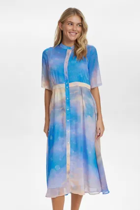 Breathable-Lining Smooth Vibes NUKYNDALL SS SKYE DRESS - Cerulean
