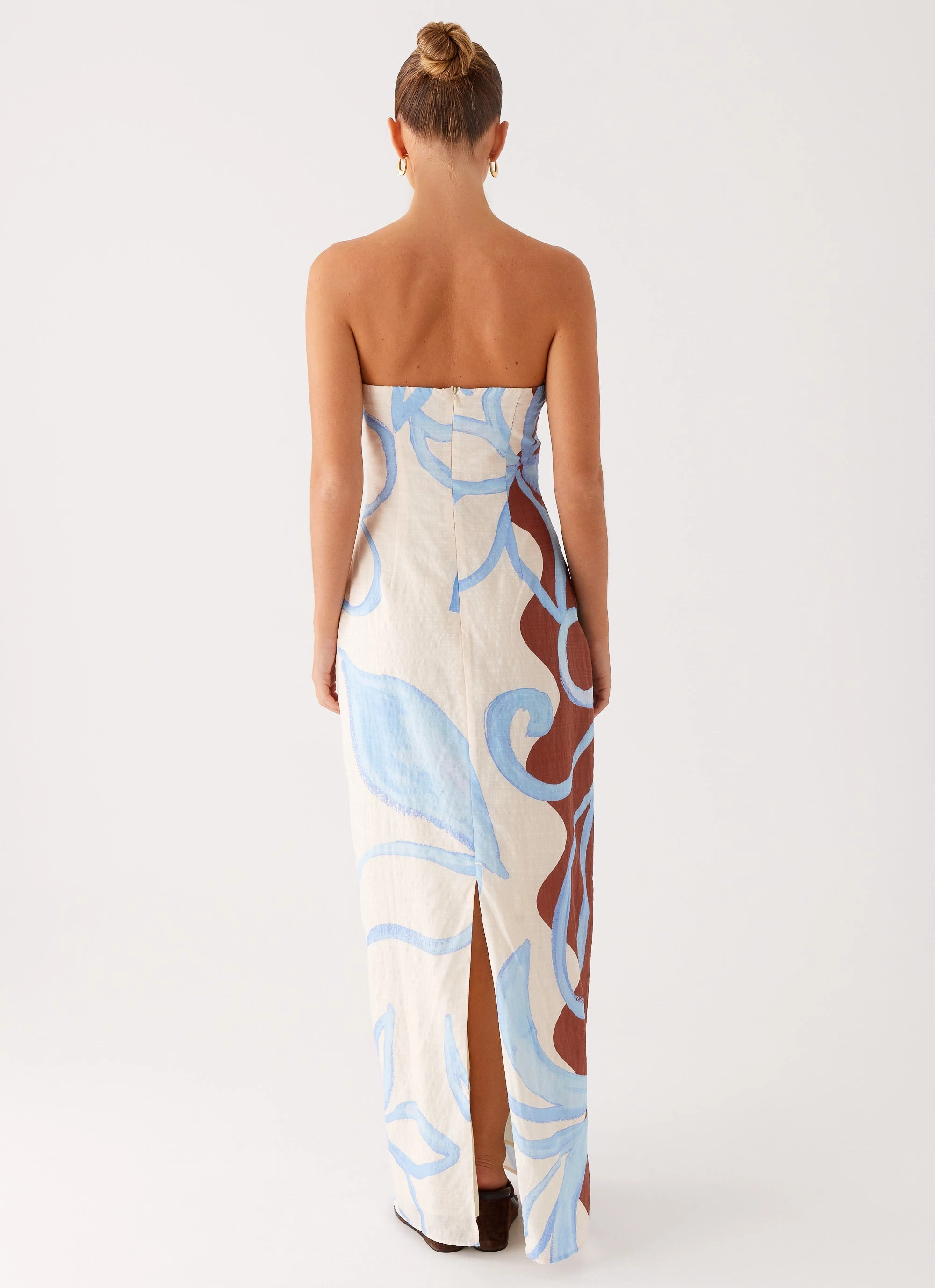 Raiden Maxi Dress - Bloom Wave Print Slim Shape