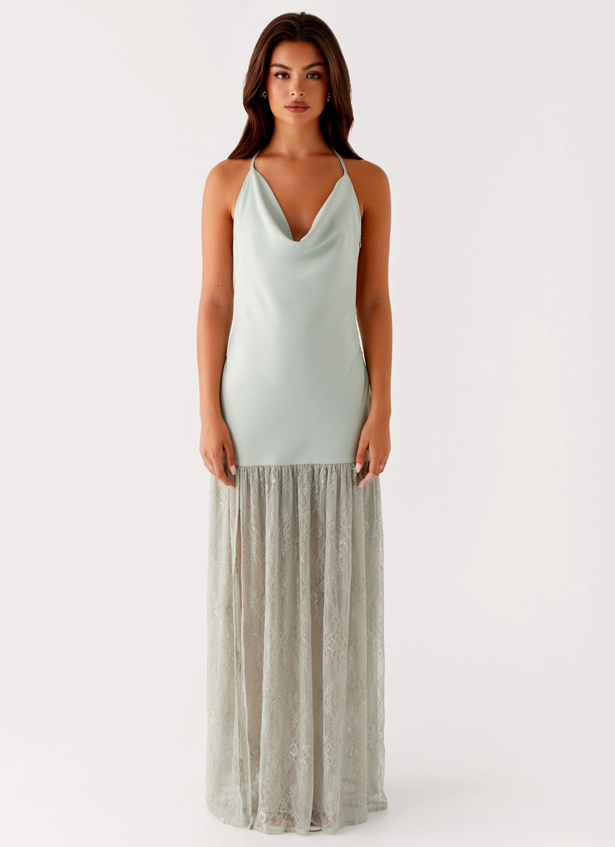 Cold-Shoulder Kylie Maxi Dress - Sage