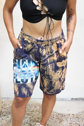 Pink Floyd Acid Wash Sweat Shorts Cozy Chic