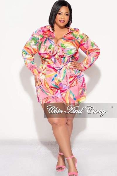 Versatile Design Training Wear Final Sale Plus Size Satin Romper in Pink Floral Print