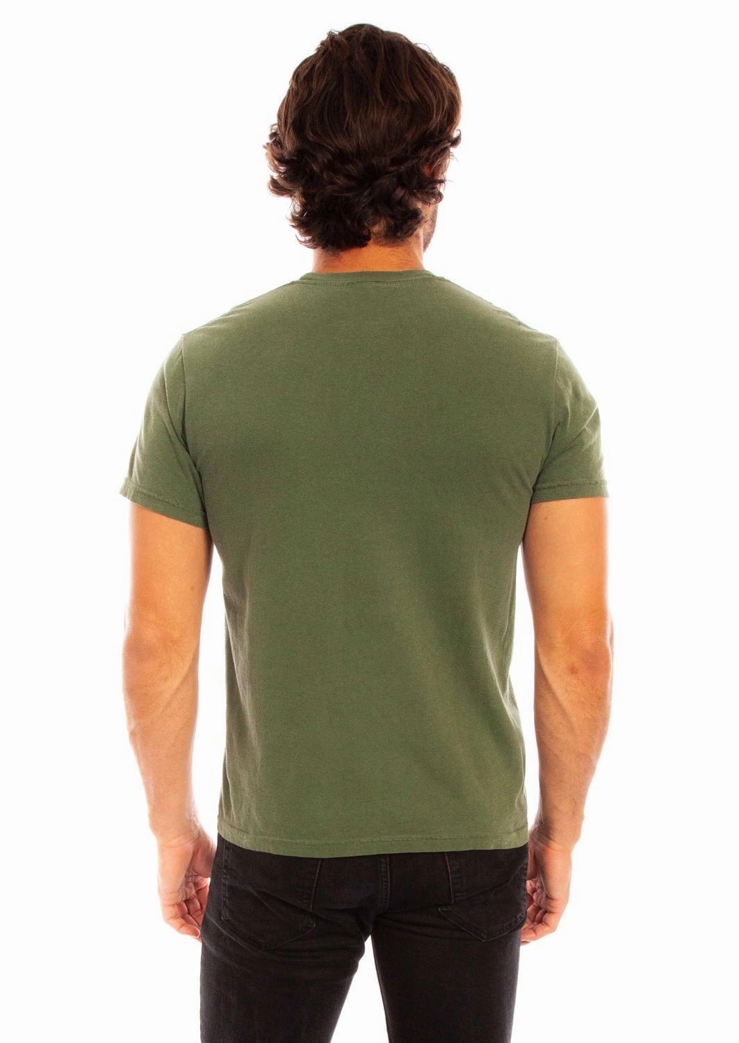 Scully Mens Crew Neck Olive 100% Cotton S/S T-Shirt Chic Vibes
