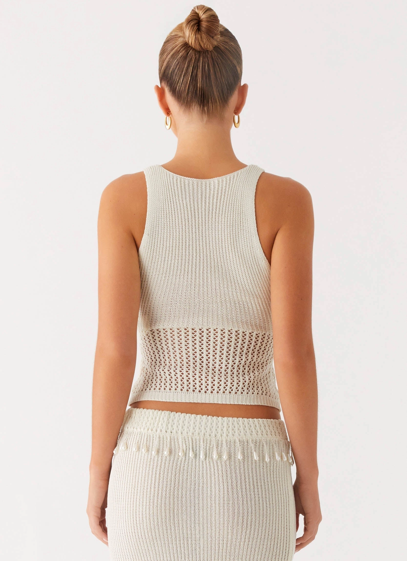 Smooth Finish Basilia Knit Top - Off White