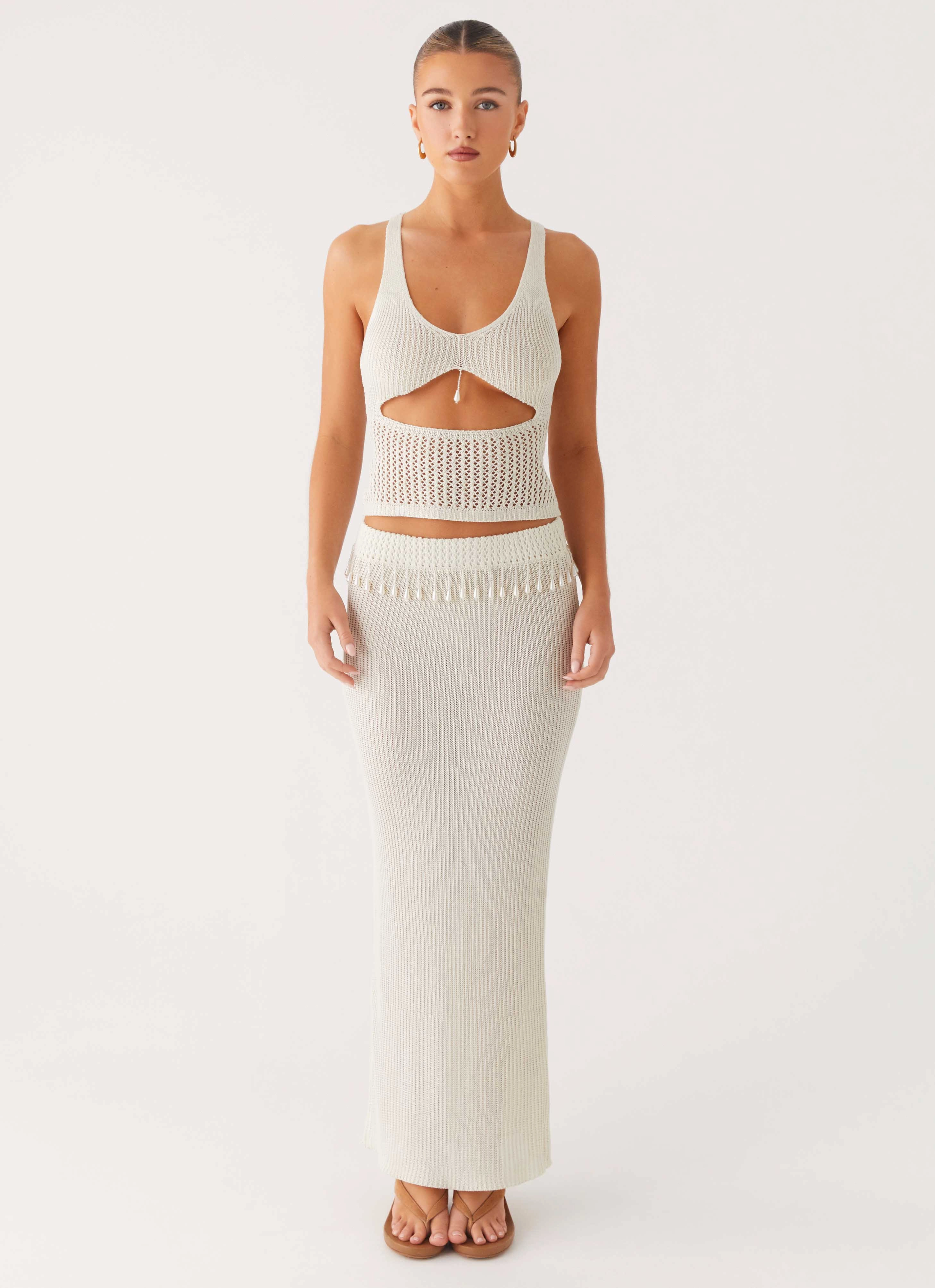 Basilia Knit Top - Off White mix and match Neutrals Only