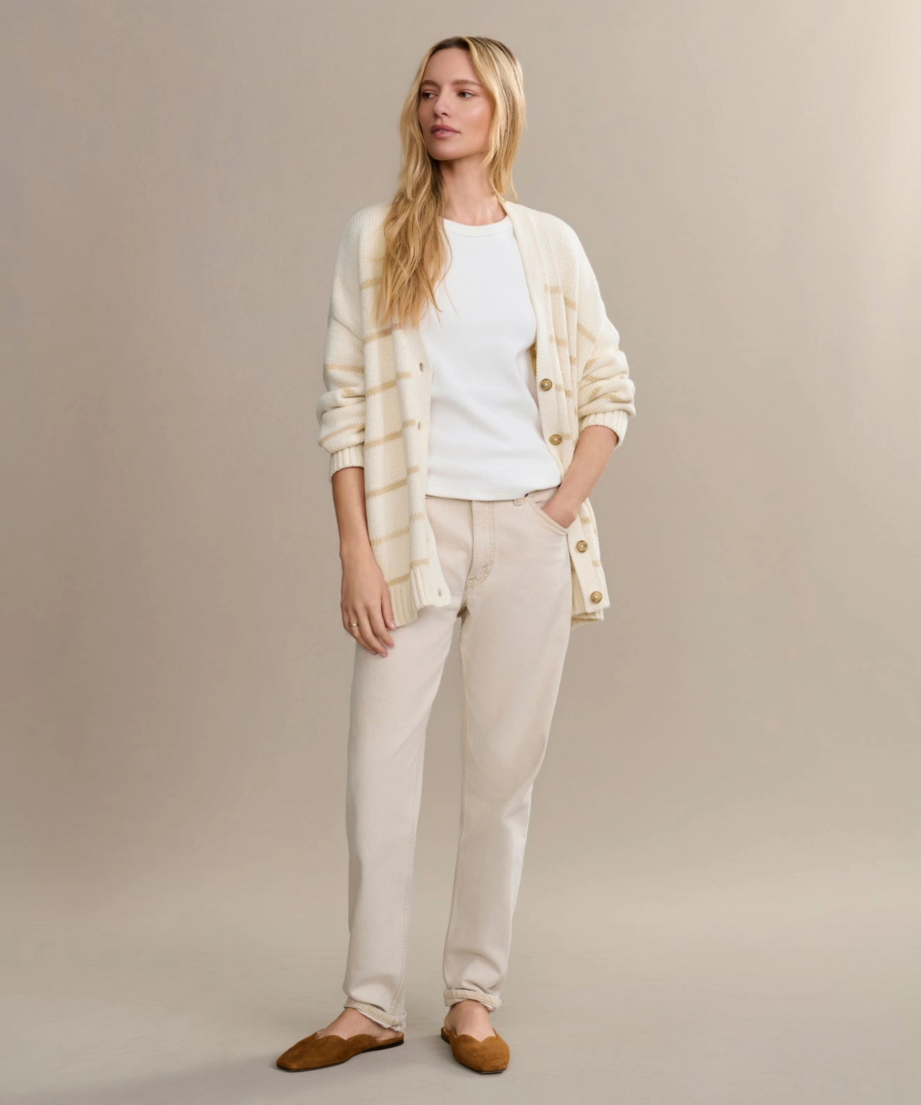 QuickDry Fabric Drop Shoulder Chloe Cardigan