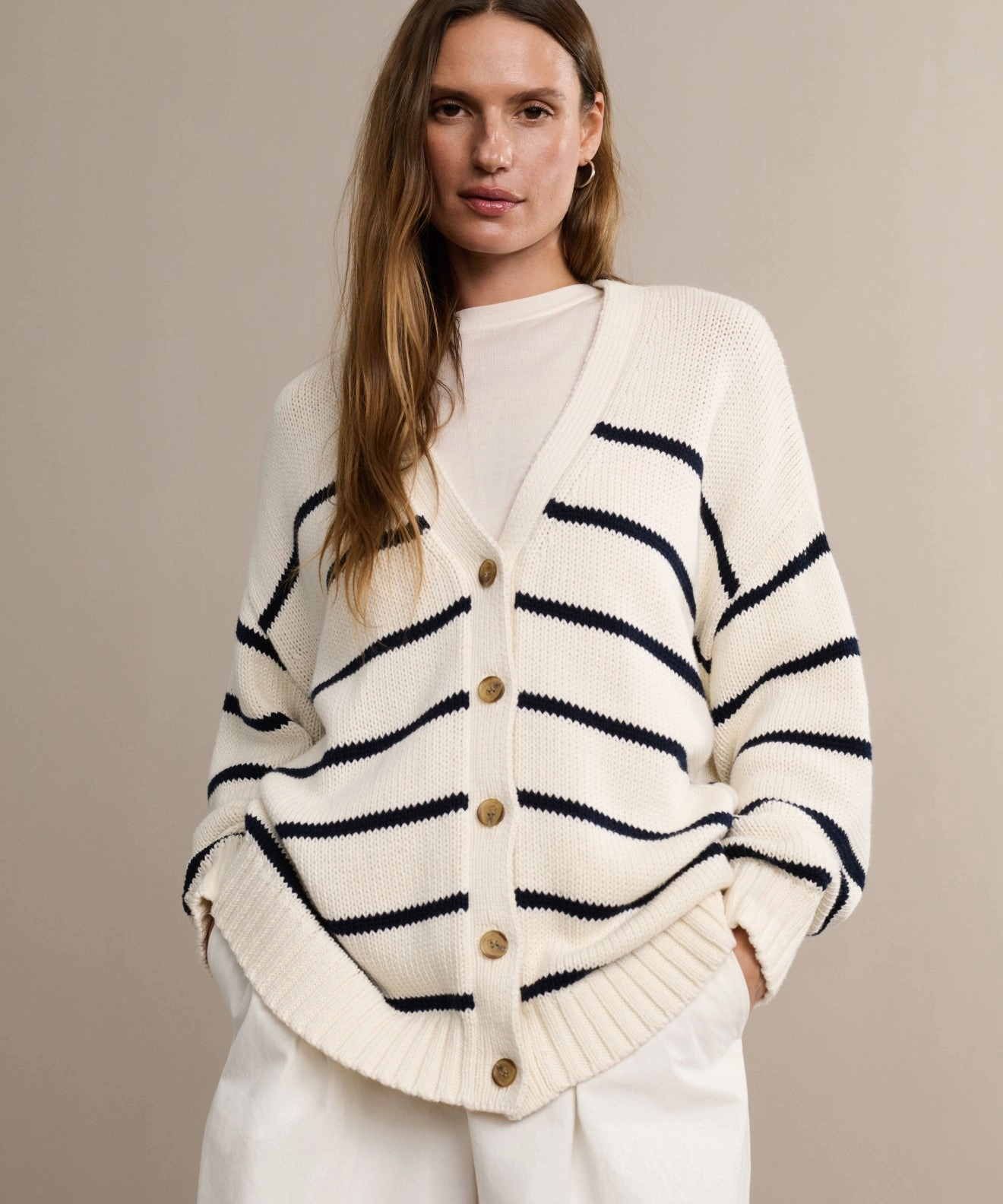 Day Wear Stretch Knit Backing Chloe Cardigan