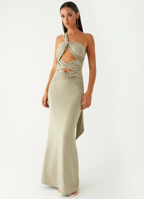 Subtle Finish Soft touch evening dress Christie Maxi Dress - Sage