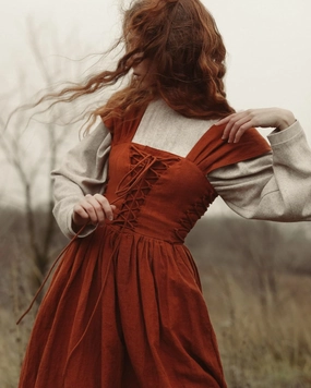 Sustainable Manufacturing No Effort Christmas Glory 33 | Front Lace-up Dress