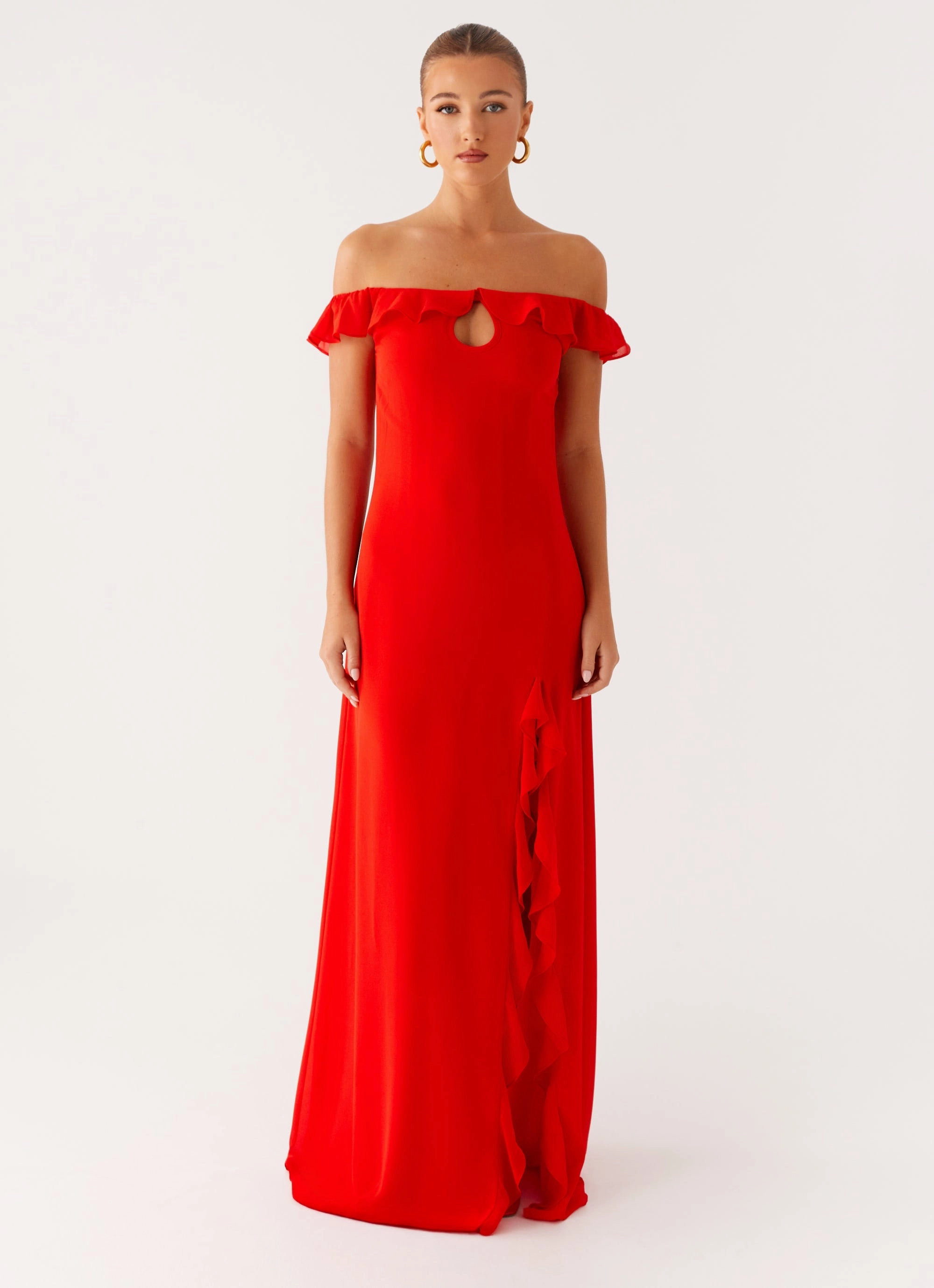 Braxton Maxi Dress - Red Linen Soft