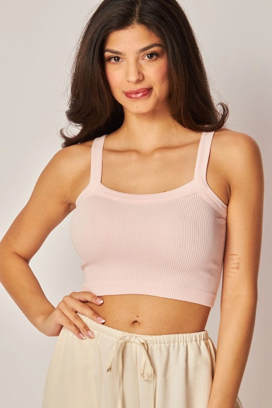 TaglessCollars Johnny Seamless Ribbed Tank Cami