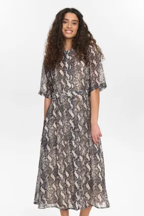 NUKYNDALL SS DRESS - Gray Morn Fall Flow