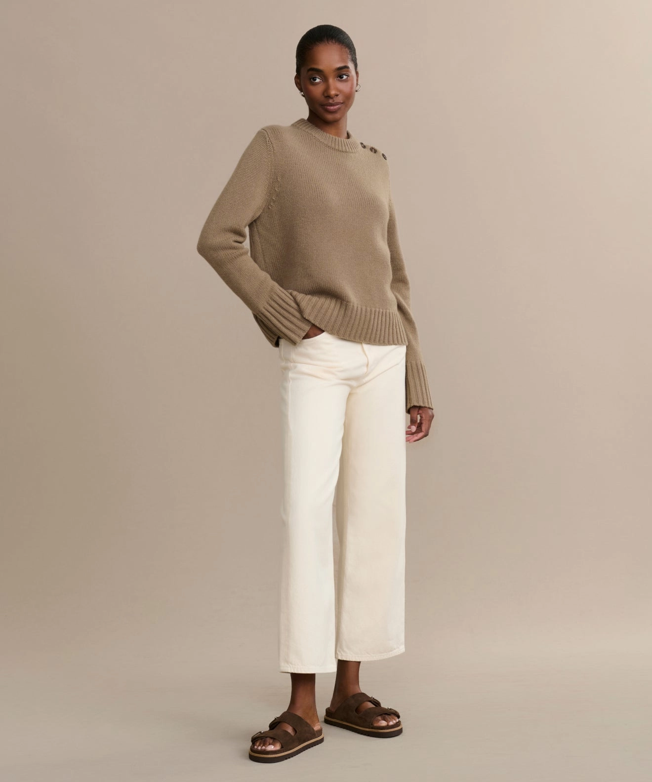 Grace Crewneck Easy Care Fabric Understated Charm