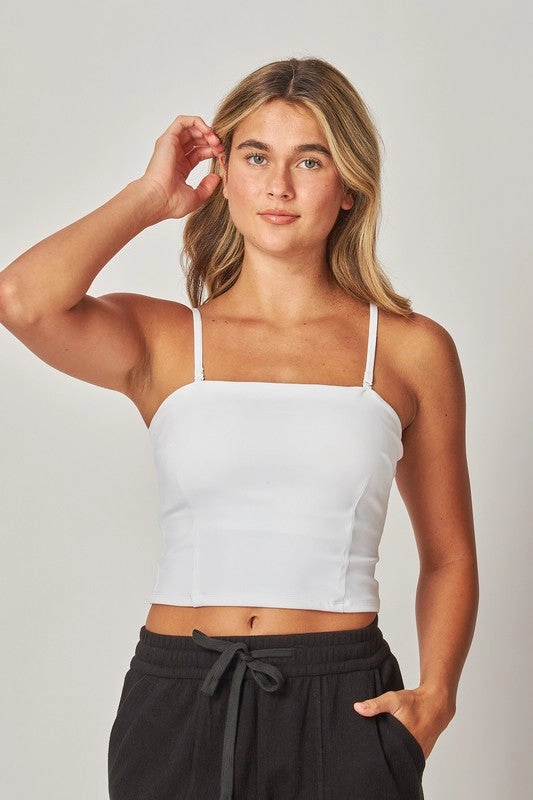 Clay Double Layered Spaghetti Strap Padded Tube Top AirflowOptimized Design MultiPanelConstruction