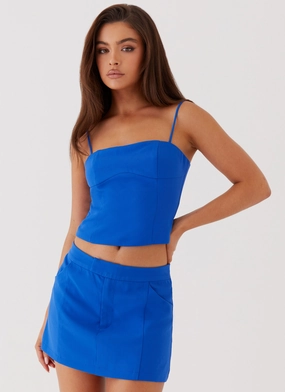 Eliana Crop Top - Cobalt Airy Comfort