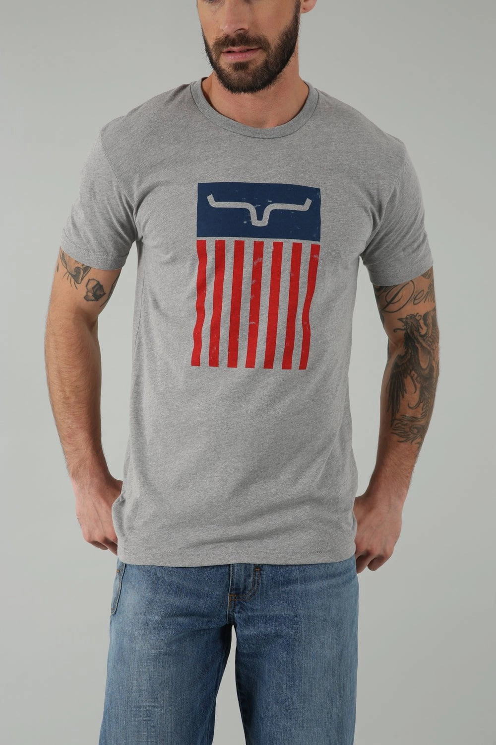 Kimes Ranch Mens Cody Tee Dark Grey Heather Cotton Blend S/S T-Shirt Casual Essential