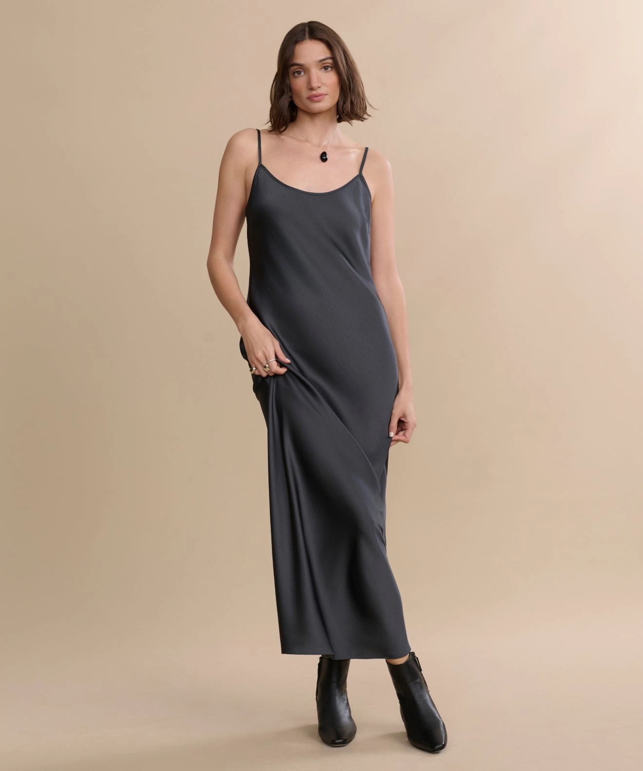 Cleo Slip Dress Waist Seam