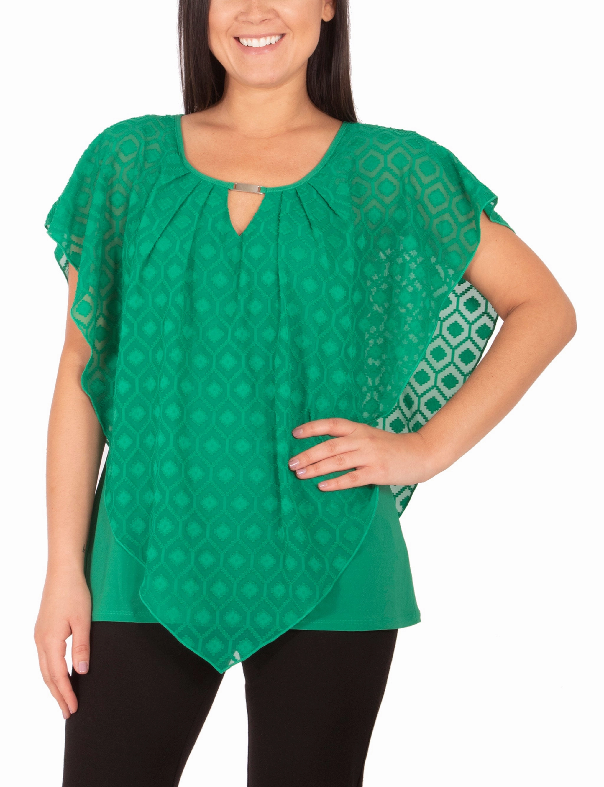 Clipdot Poncho Top With Hardware Reinforced Hems MultiPurposeUtility