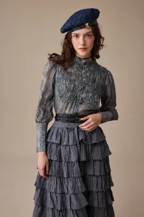 Clove 9 | smocked longsleeved linen blouse MultiPanelBreathability