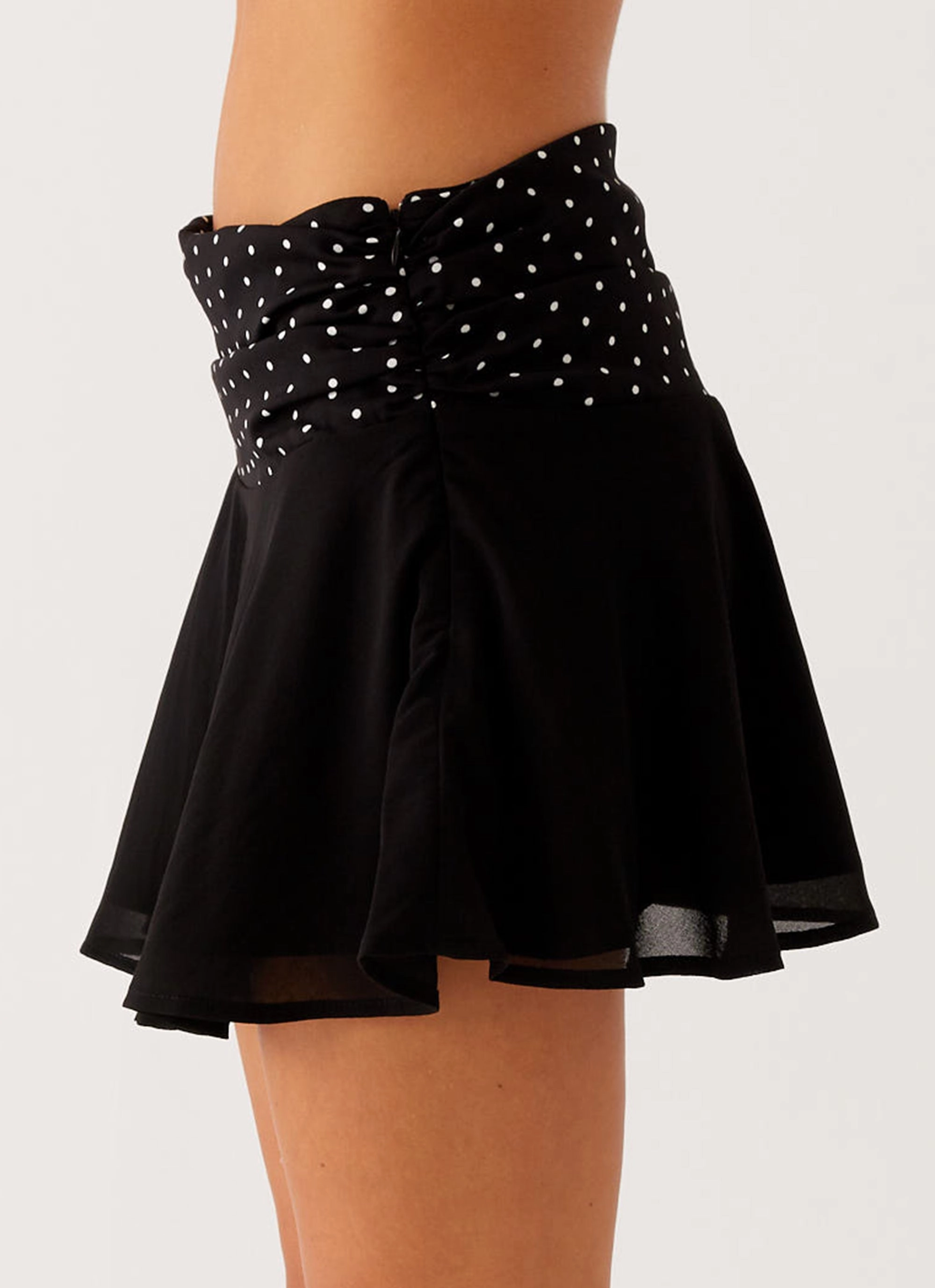 Colby Mini Skirt - Black Polka Dot All Day Comfort Trend Ready