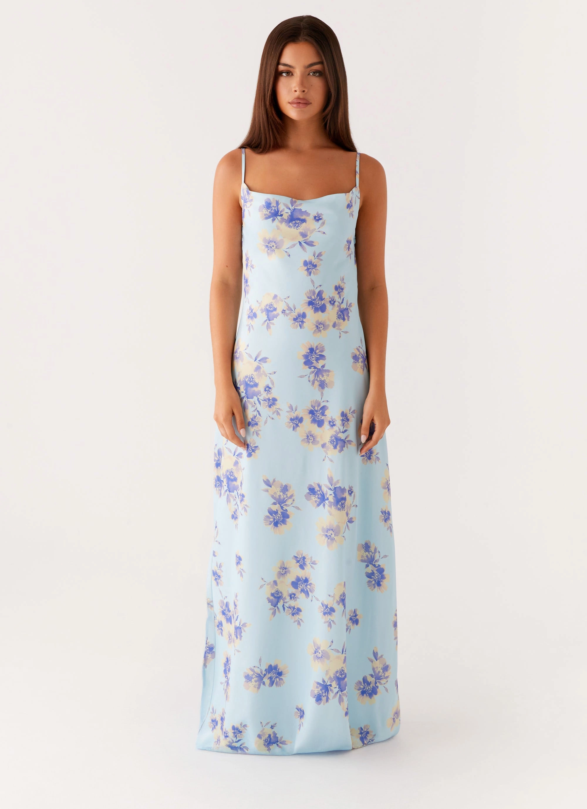 Liana Cowl Maxi Dress - Print Trend Texture