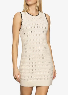 Sanctuary Free Spirit Mini Dress - Light Oak/Black Luxe Touch Flattering Style