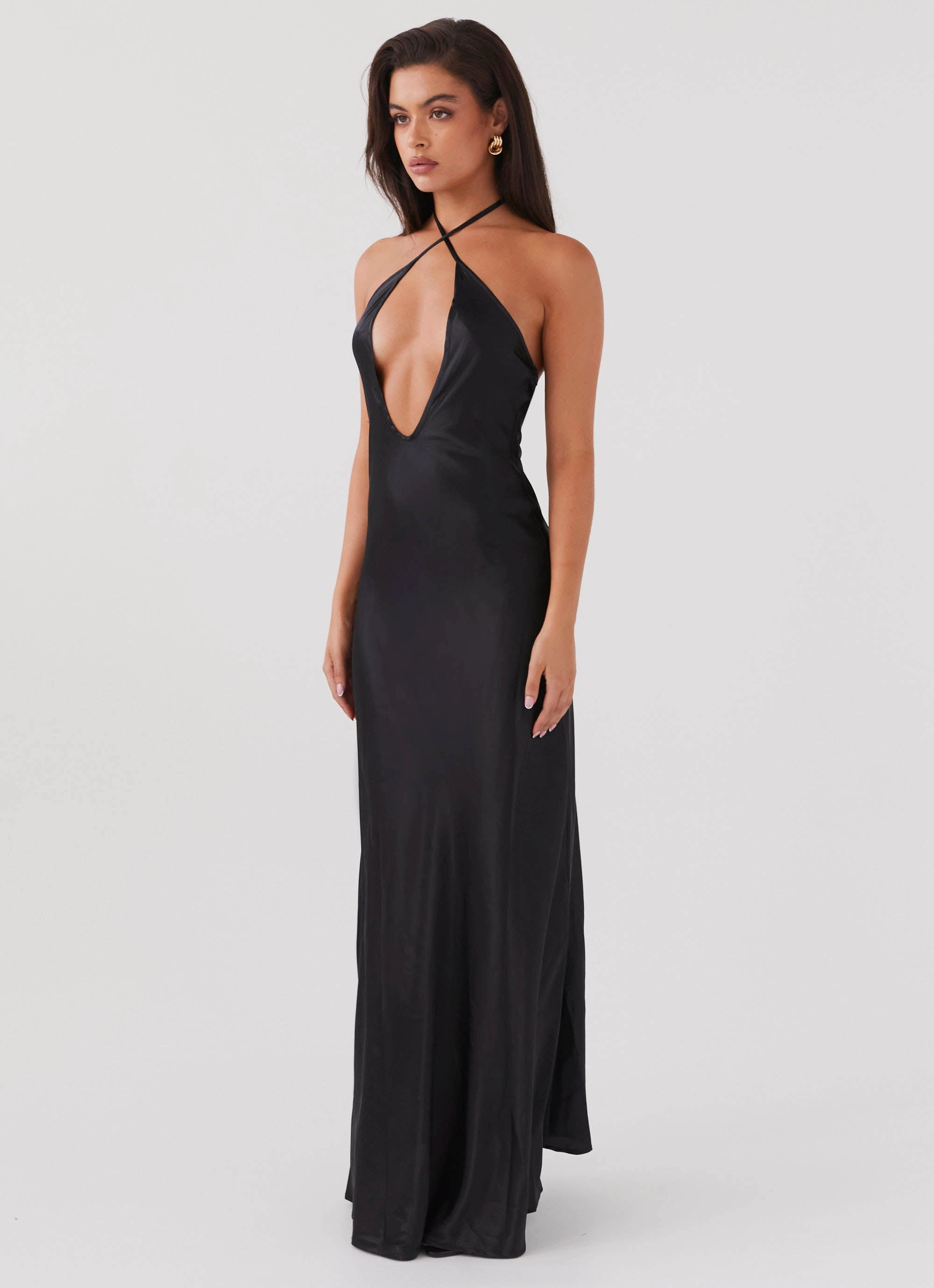 Noir Symphony Maxi Dress - Black Trend Fit