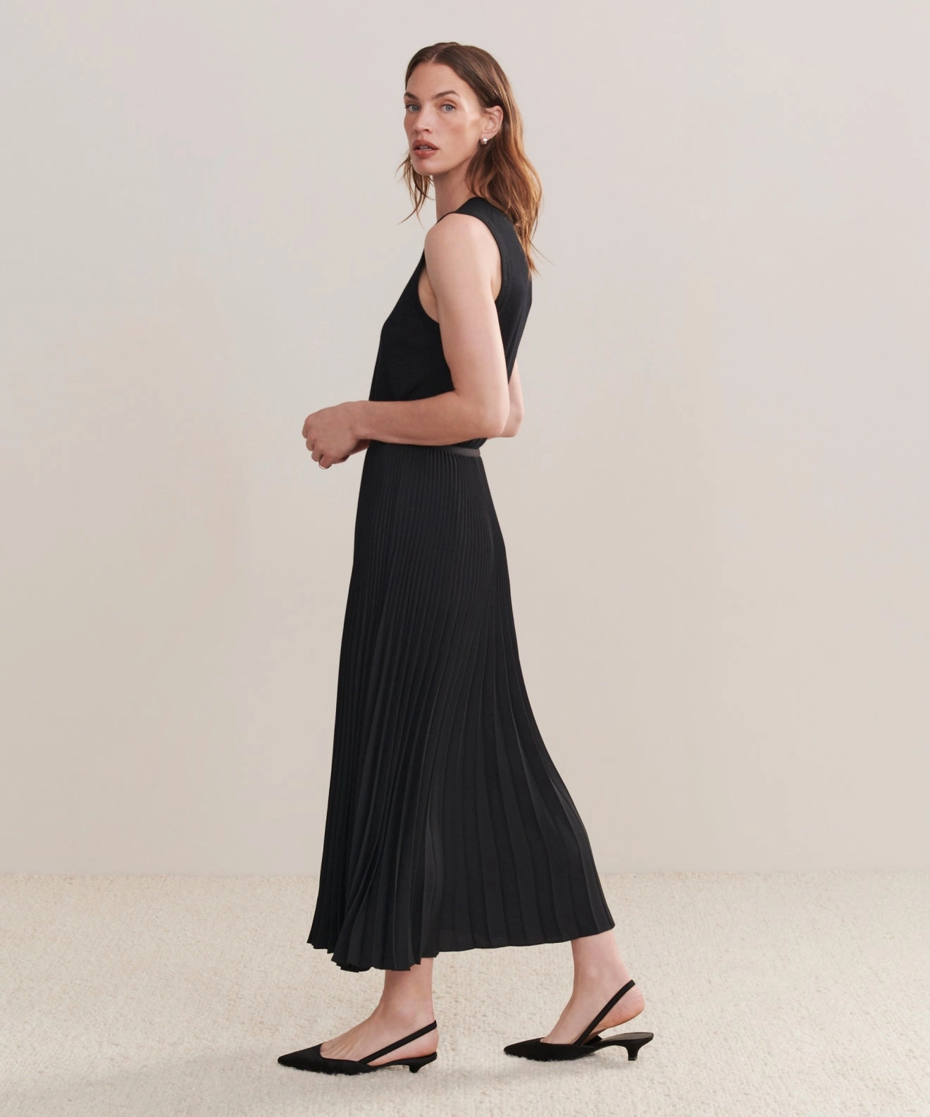 Breathable Material Pleated Skirt